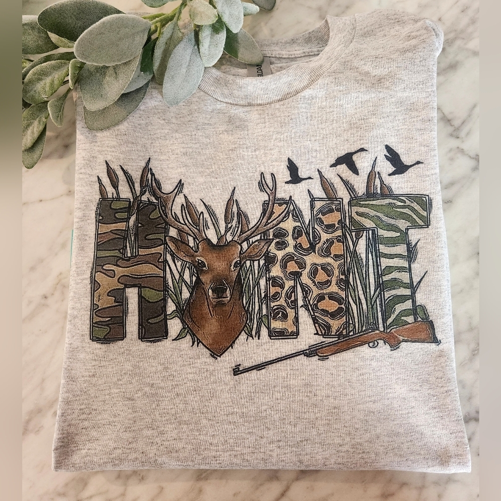 Hunt shirt deer hunting cute animal print duck hunter popular camo short sleeve